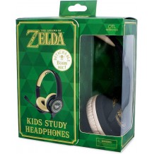 Auscultadores OTL Zelda Crest Black and Gold Kids Interactive 