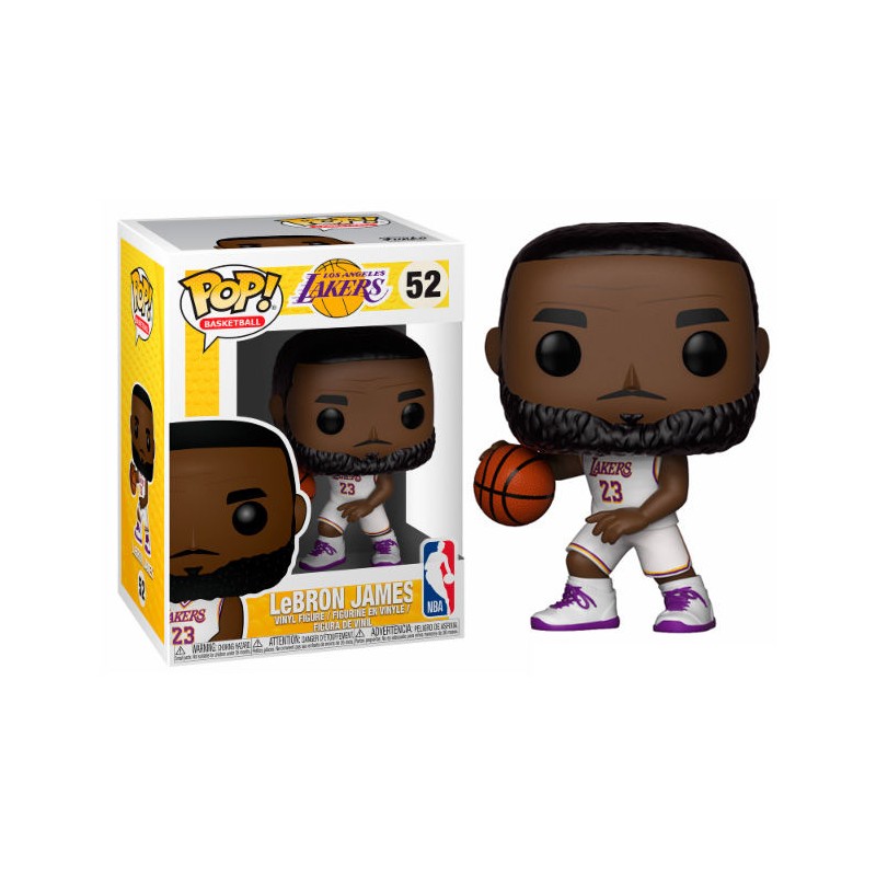 Figura POP NBA Lakers Lebron James White Uniform