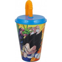 Copo 430 ML com Tampa e Palha - Dragon Ball