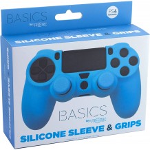 Capa Silicone + Grips PS4 - Azul