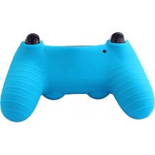 Capa Silicone + Grips PS4 - Azul