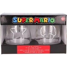 Conjunto 2 Copos de Cristal - Super Mario