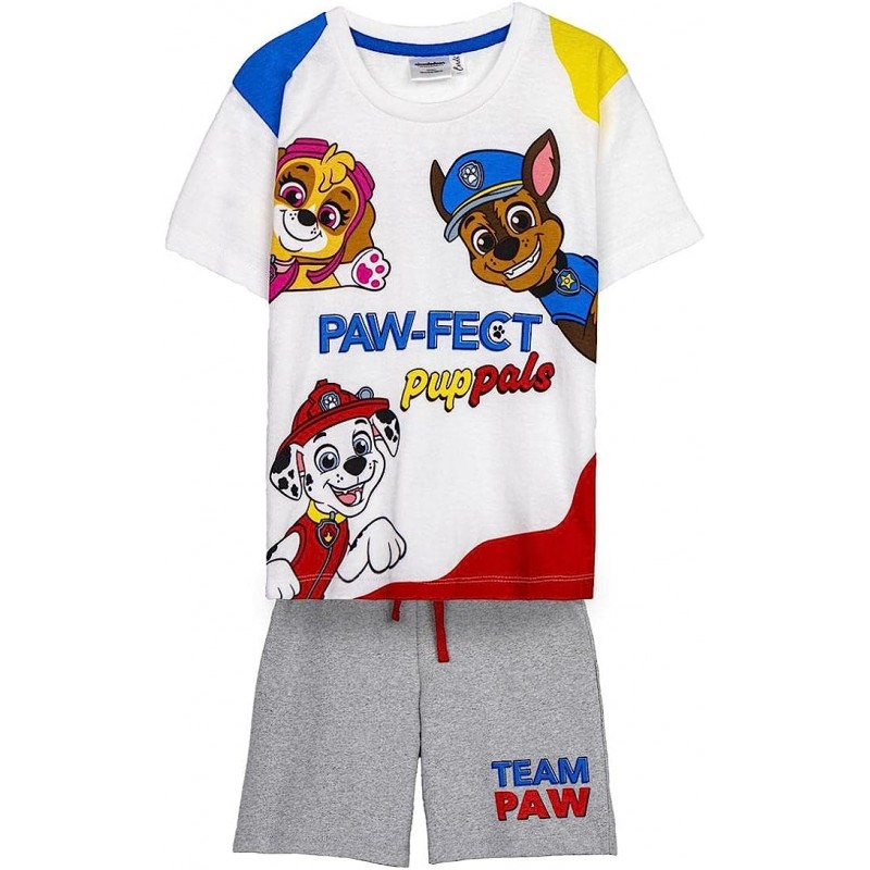 Conjunto Infantil T-shirt + Calções - Paw Patrol