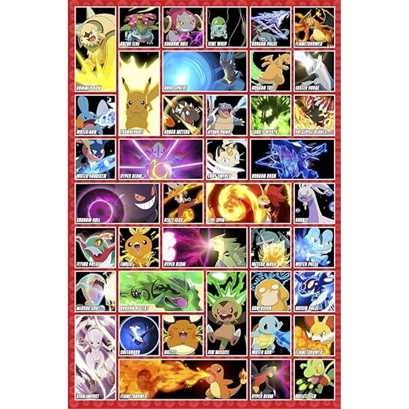 Poster Maxi - Pokémon: Moves