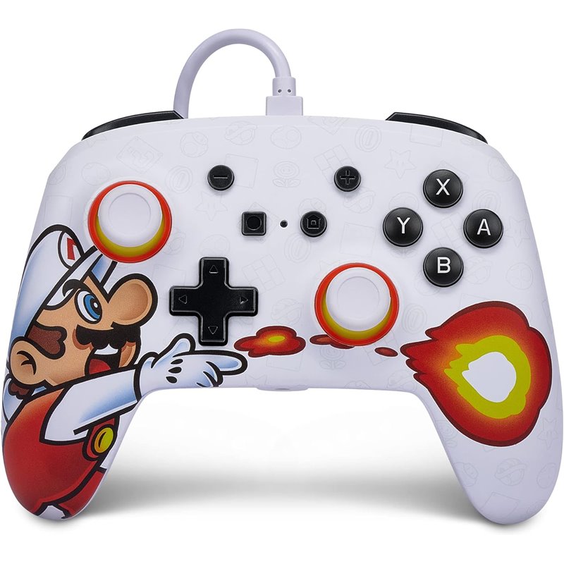 Comando PowerA Enhanced Wired Nintendo Switch - Fireball Mario