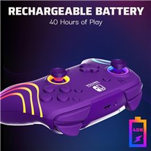 Comando PDP Nintendo Switch - Afterglow Wave Wireless (Purple)