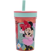 Copo 465 ML com Tampa e Palha - Minnie Mouse