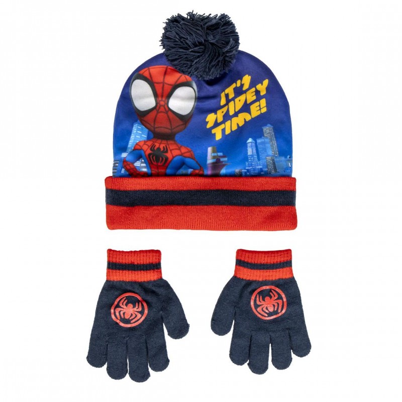 Conjunto Infantil Gorro + Luvas - It's Spidey Time