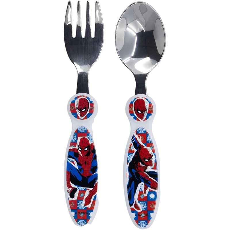 Conjunto 2 Talheres Infantis - Marvel: Spider-Man (Colher + Garfo)