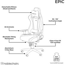 Cadeira Gaming noblechairs - EPIC: Black Edition