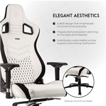 Cadeira Gaming noblechairs - EPIC: PU Leather White