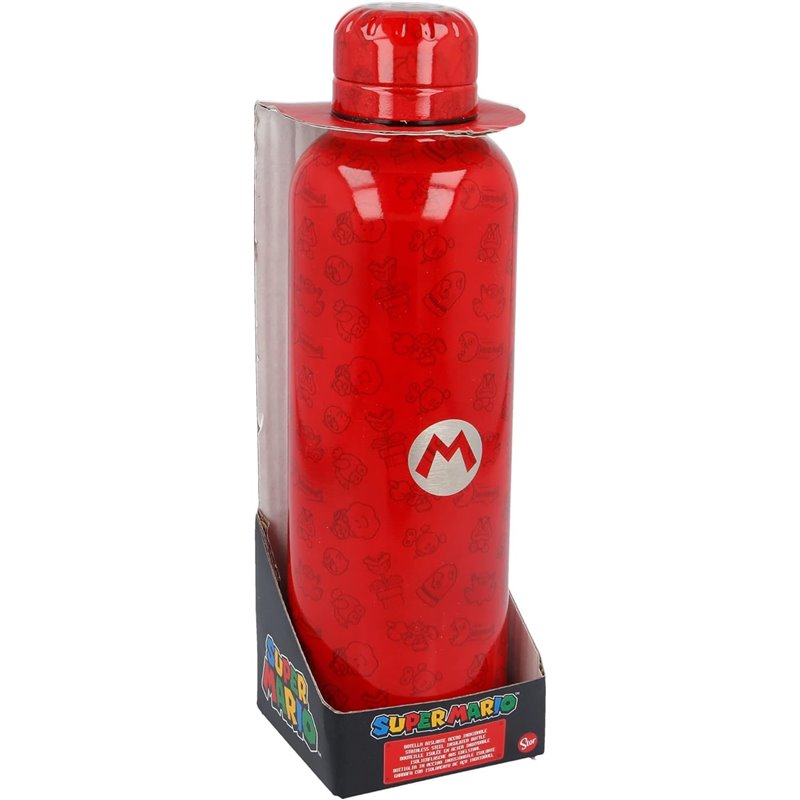 Garrafa Térmica Aço Inoxidável 515 ML - Super Mario