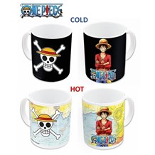 Caneca Cerâmica Termossensível 325ml - One Piece Luffy