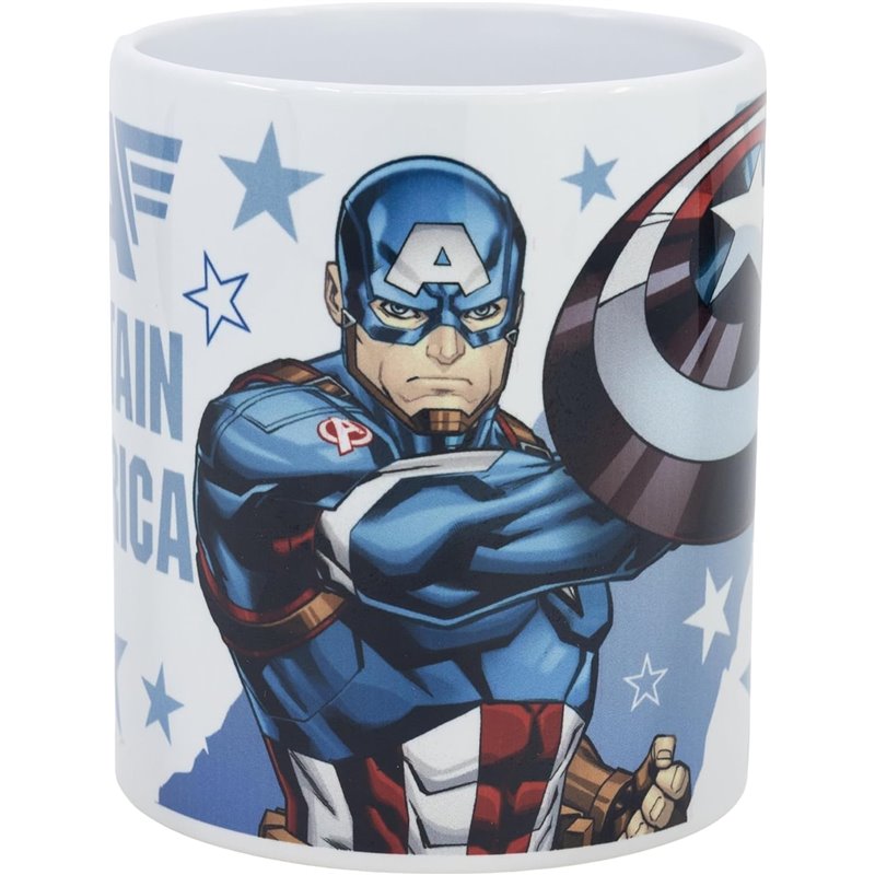 Caneca Cerâmica com Sublimação 325ml - Marvel Captain America