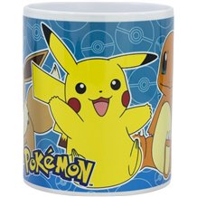 Caneca Cerâmica com Sublimação 325ml - Pokemon (Pikachu / Eevee / Charmander)