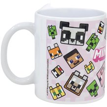 Caneca Cerâmica com Sublimação 325ml - Minecraft Pink