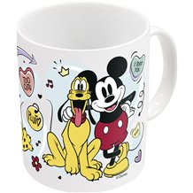 Caneca Cerâmica com Sublimação 325ml - Mickey e Pluto