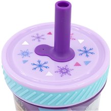 Copo Anti-Queda 370ml com Tampa e Palha - Frozen Violeta