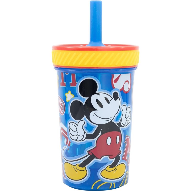 Copo Anti-Queda 370ml com Tampa e Palha - Mickey Cool Stuff