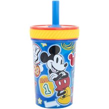 Copo Anti-Queda 370ml com Tampa e Palha - Mickey Cool Stuff