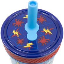 Copo Anti-Queda 370ml com Tampa e Palha - Marvel Spiderman