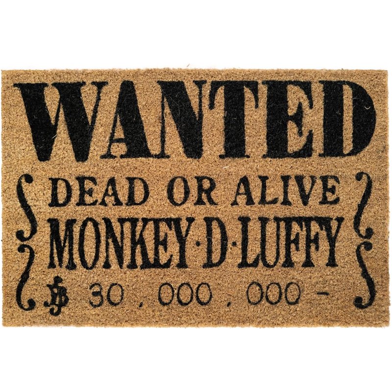 Tapete Porta - One Piece: Wanted Monkey D. Luffy