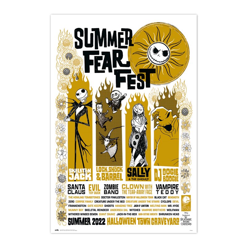 Poster Disney Pesadilla Antes De Navidad Summer Fear Fest