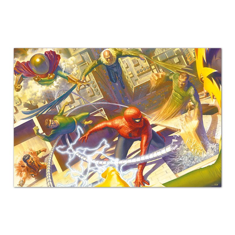 Poster Marvel Spider-Man - Spider-Man Vs The Sinister Six By Alex Ross