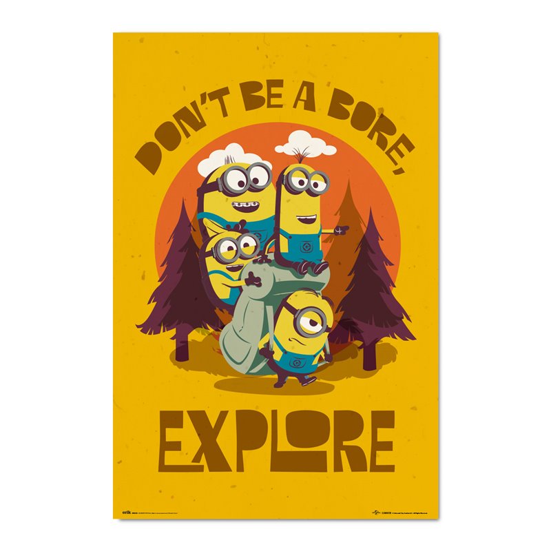 Poster Minions Don'T Be Bore, Explore