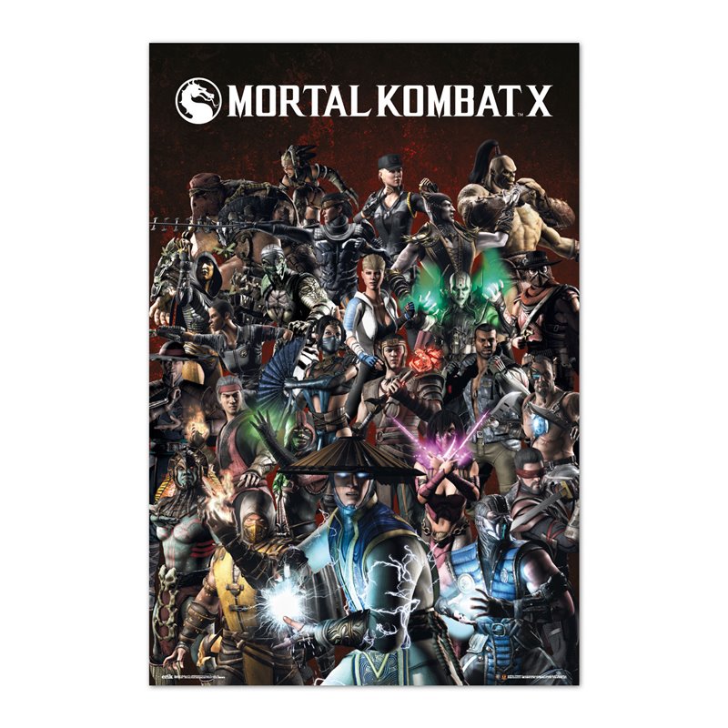 Poster Mortal Kombat Personagens