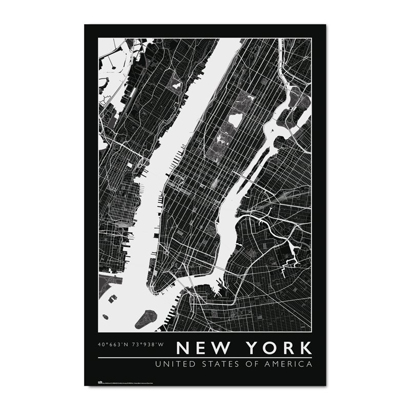 Poster New York City Map