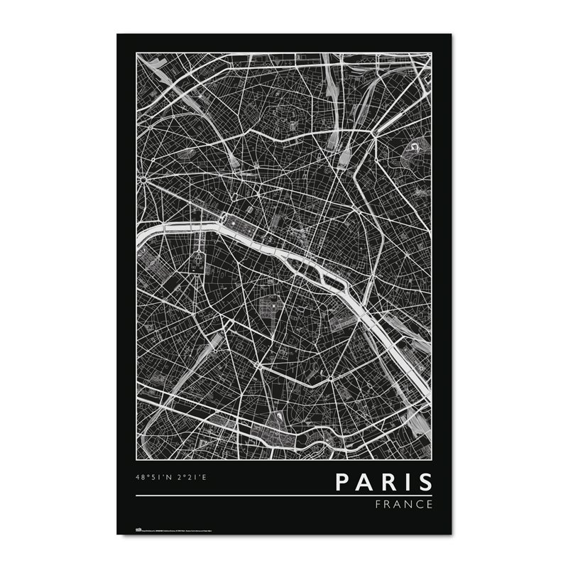 Poster Paris City Map