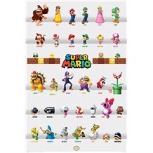 Poster Super Mario Character Parade