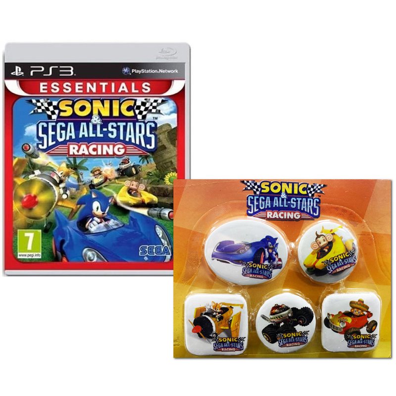 Sonic and Sega All-Stars Racing PS3 (Oferta Conjunto 5 Pins)