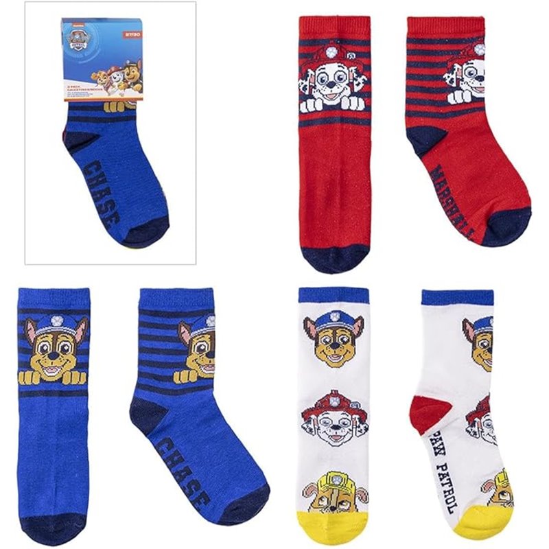 Pack 3 Pares de Meias Infantis - Paw Patrol (23 - 30)