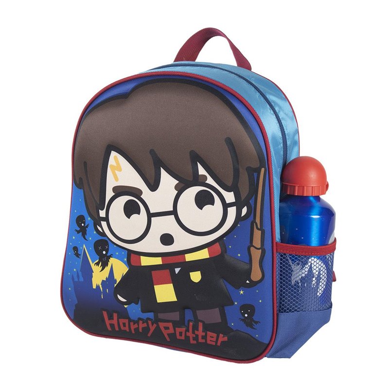 Mochila Infantil 3D + Garrafa Alumínio 500ML - Harry Potter