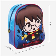 Mochila Infantil 3D + Garrafa Alumínio 500ML - Harry Potter