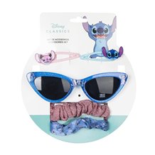 Conjunto de Acessórios Infantil - Disney Stitch (Óculos de Sol + Ganchos + Elásticos)