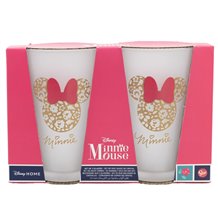 Conjunto 2 Copos Vidro 490 ML - Disney Minnie