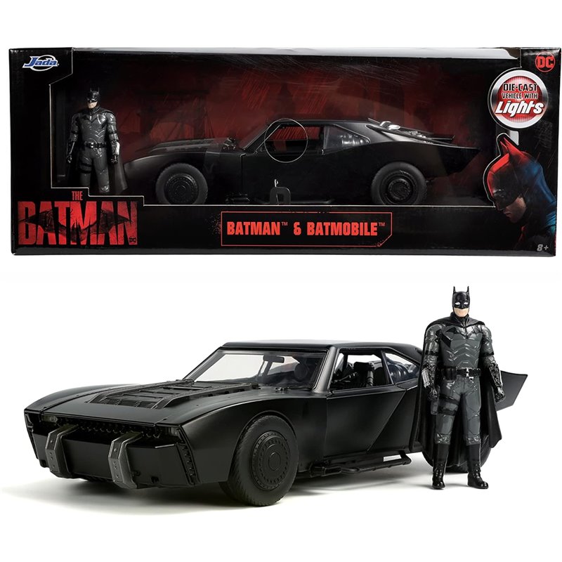 Figura Batman 2022 + Batmobile Die-Cast Vehicle with Lights (Jada Toys)