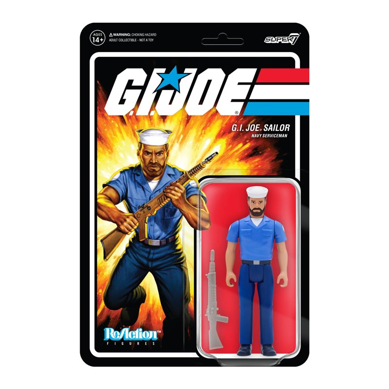 Figura Reaction Gi Joe Blueshirt Barba Bronzeado