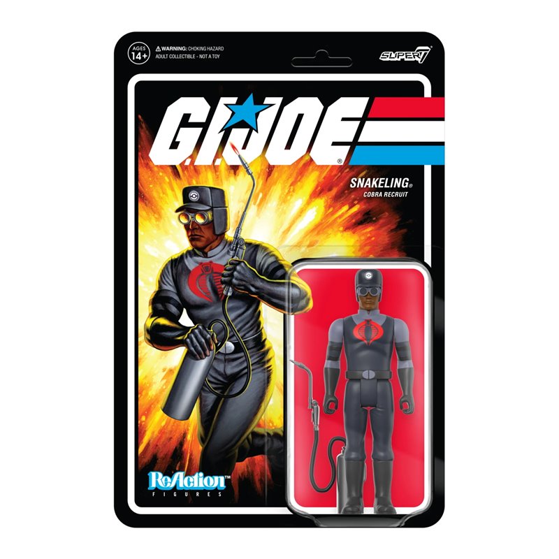 Figura Reaction Gi Joe Cobra Snakeling Factory Worker Barbeado Moreno