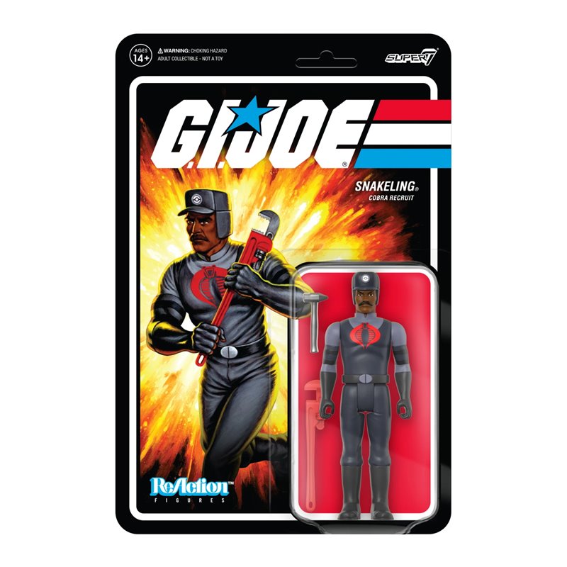 Figura Reaction Gi Joe Cobra Snakeling Factory Worker Bigode Moreno