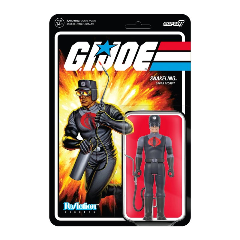 Figura Reaction Gi Joe Cobra Snakeling Factory Worker Barbeado Bronzeado