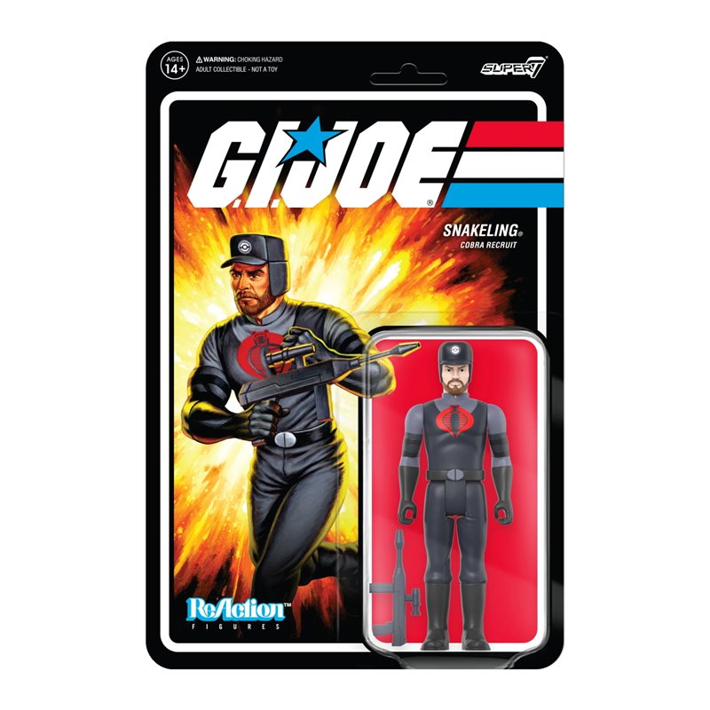 Figura Reaction Gi Joe Cobra Snakeling Factory Worker Barba Claro