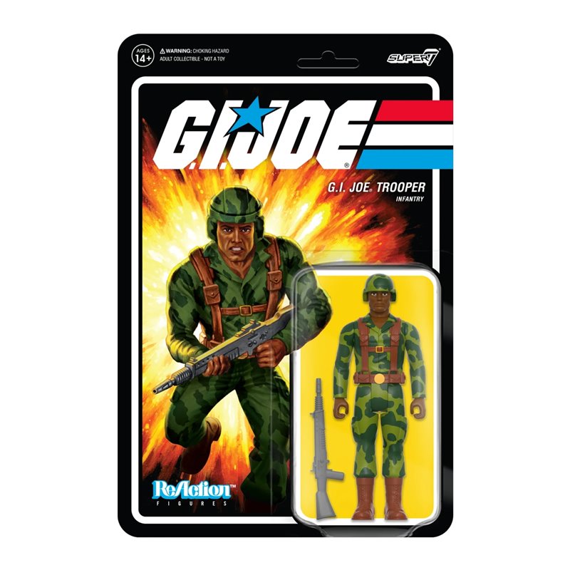 Figura Reaction Gi Joe Trooper Barbeado Moreno