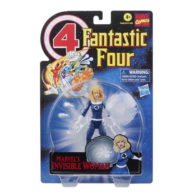 Figura Marvel Quarteto Fantástico Mulher Invisível Série Retro