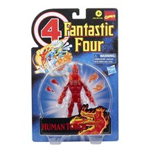 Figura Marvel Quarteto Fantástico Tocha Humana Série Retro