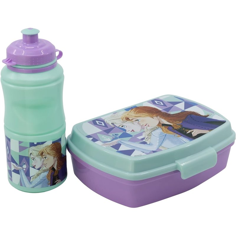 Conjunto Lancheira + Garrafa 380 ML - Frozen: Ice Magic