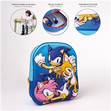 Mochila Infantil 3D - Sonic The Hedgehog